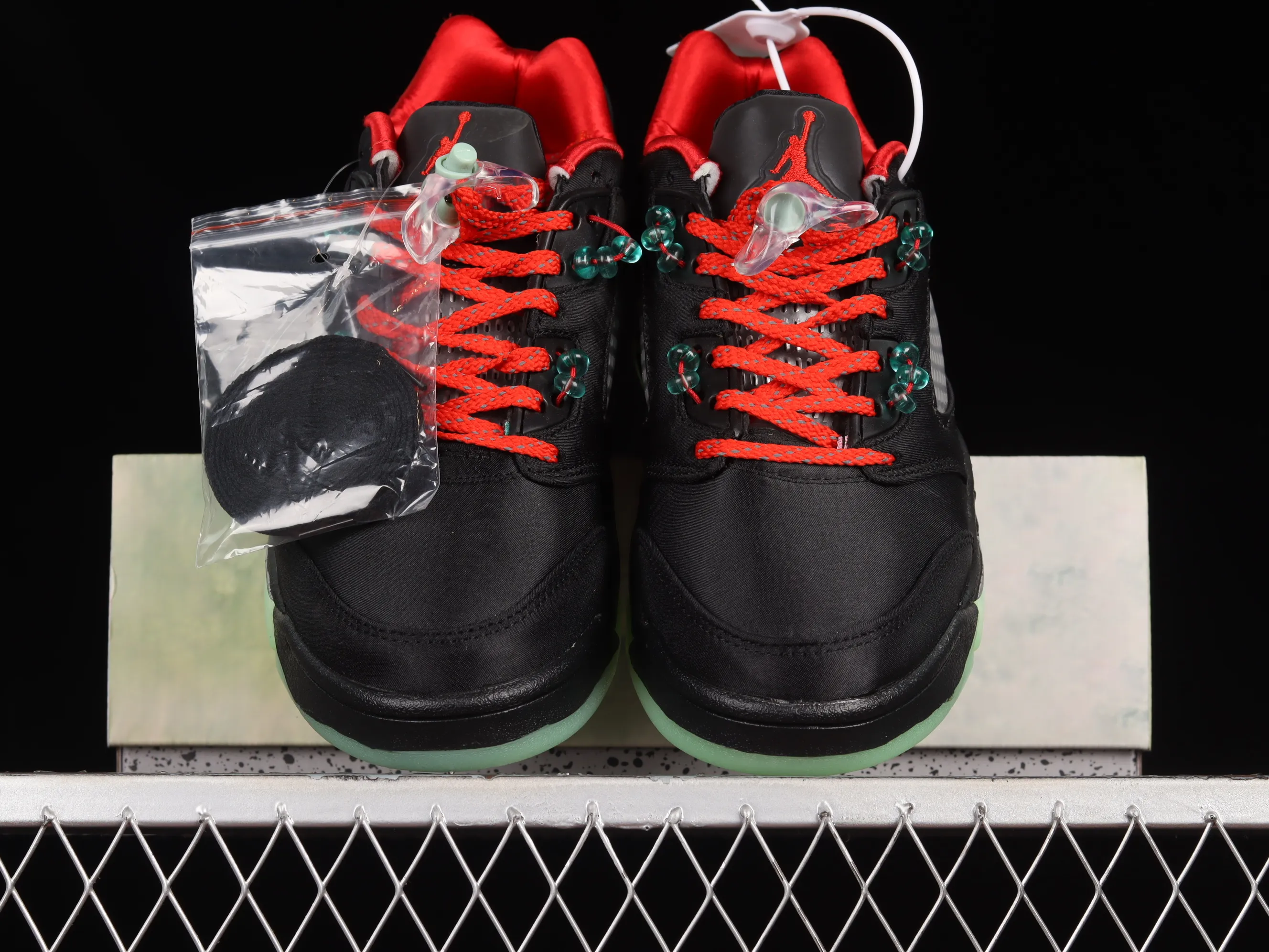 All categories Air Jordan Jordan series basketball shoes Air Jordan 5 G version Clot x Air Jordan 5 Retro Low "CNY" AJ5 Jordan 5 Chinese New Year Black Red Silk Jade Luminous Tear DM4640-036